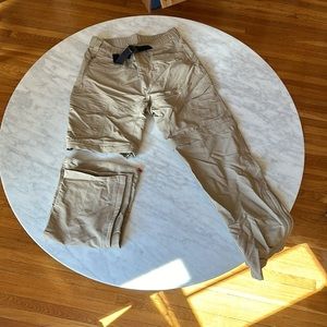 North Face Paramount Convertible Pants / Shorts; Dune Beige w/ DWR & UPF; Small